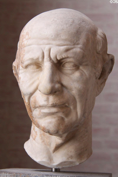 Roman politician (c50 BCE) portrait head at Glyptothek. Munich, Germany.
