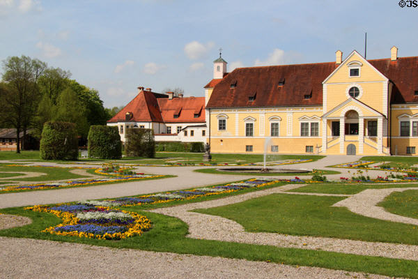 Old Schleißheim Palace over gardens. Munich, Germany.