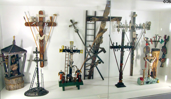Symbols of the Crucifixion at folk art Collection Gertrud Weinhold. Munich, Germany.