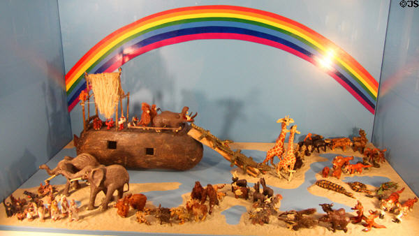 Noah's arc set from Brazil at folk art Collection Gertrud Weinhold. Munich, Germany.