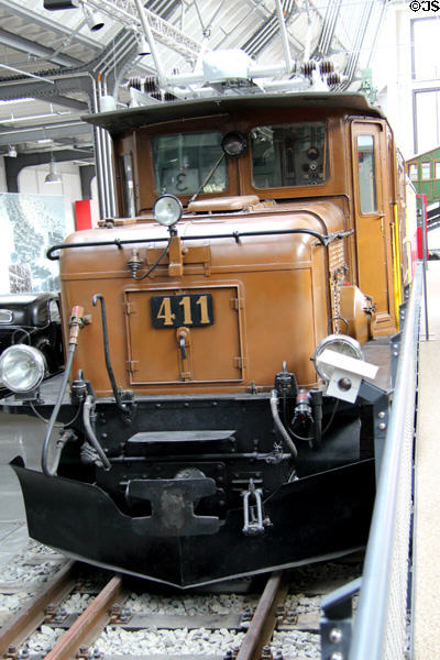 Ge 6/6 'Crocodile' electric locomotive of Swiss Rhaetian Railway (1925) by SLM of Winterthur, et al at Deutsches Museum Transport Museum. Munich, Germany.