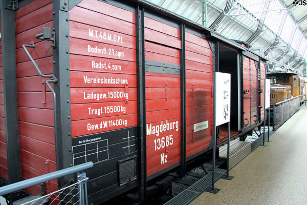 Magdeburg-type freight car at Deutsches Museum Transport Museum. Munich, Germany.