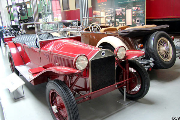 Lancia Lambda touring car (1923) from Turin, Italy at Deutsches Museum Transport Museum. Munich, Germany.
