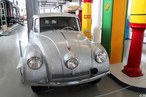 Tatra Typ 87 streamlined car (1940) from Moravia at Deutsches Museum Transport Museum. Munich, Germany.