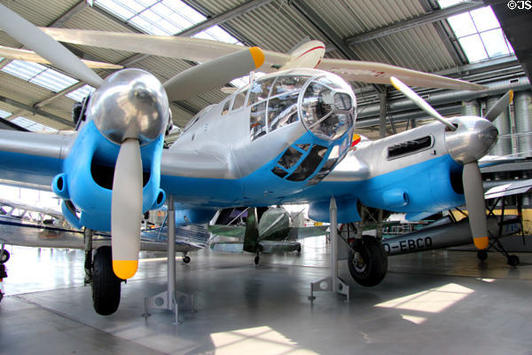 Heinkel He111 H-16 WWII German bomber as made in Spain after 1945 (CASA 2.111B) at Deutsches Museum Flugwerft Schleissheim. Munich, Germany.