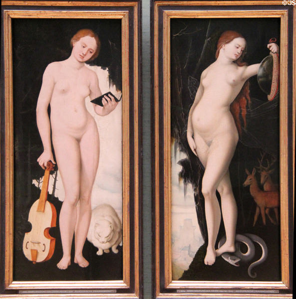 Allegory of the female painting by Hans Baldung Grien at Alte Pinakothek. Munich, Germany.