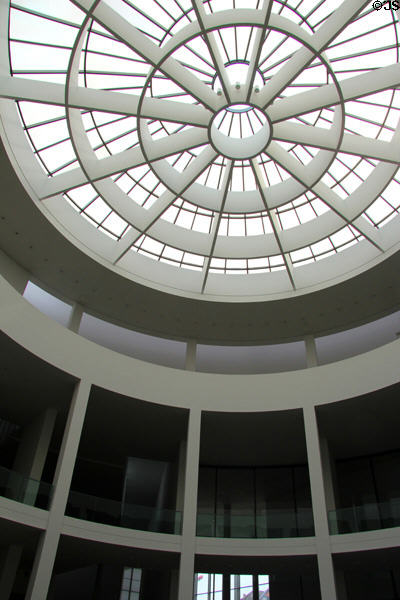 Rotunda with domed skylight at Pinakothek der Moderne. Munich, Germany.