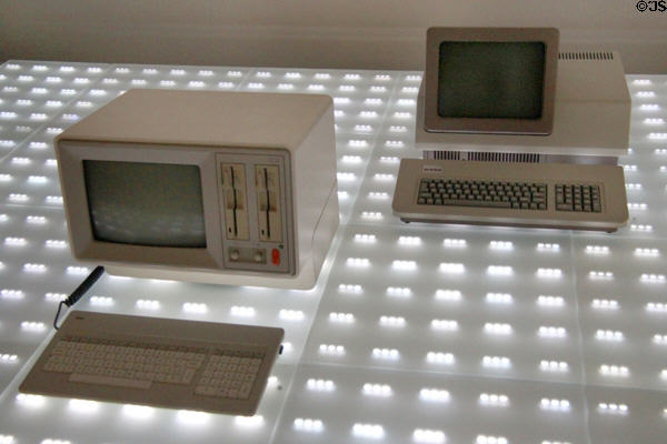 NCR (1983) by Hans (Nick) Roericht & CTM (1975) work computer at Pinakothek der Moderne. Munich, Germany.