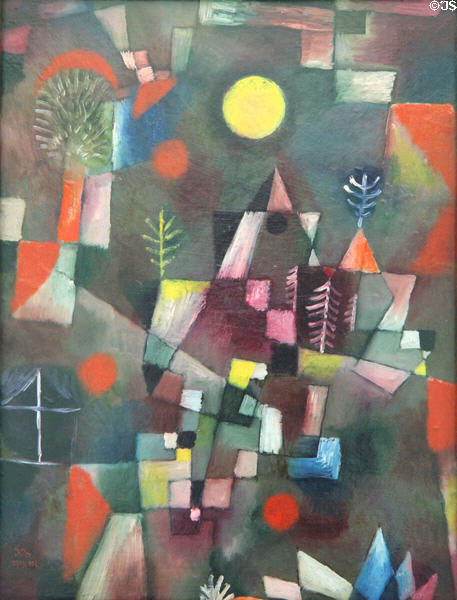 Full Moon painting (1919) by Paul Klee at Pinakothek der Moderne. Munich, Germany.
