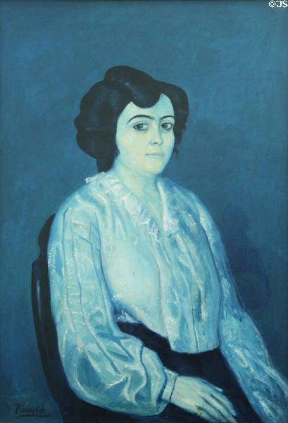 Madame Soler painting (1903) by Pablo Picasso at Pinakothek der Moderne. Munich, Germany.
