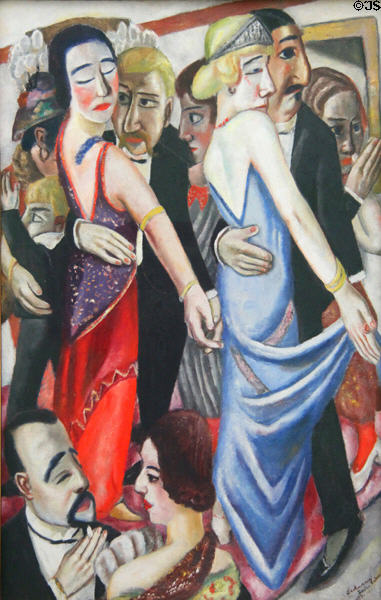 Dance in Baden-Baden painting (1923) by Max Beckmann at Pinakothek der Moderne. Munich, Germany.