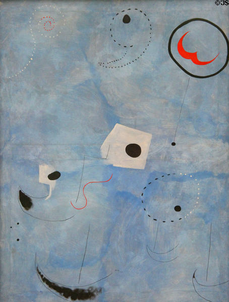 Composition painting (1925) by Joan Miró at Pinakothek der Moderne. Munich, Germany.