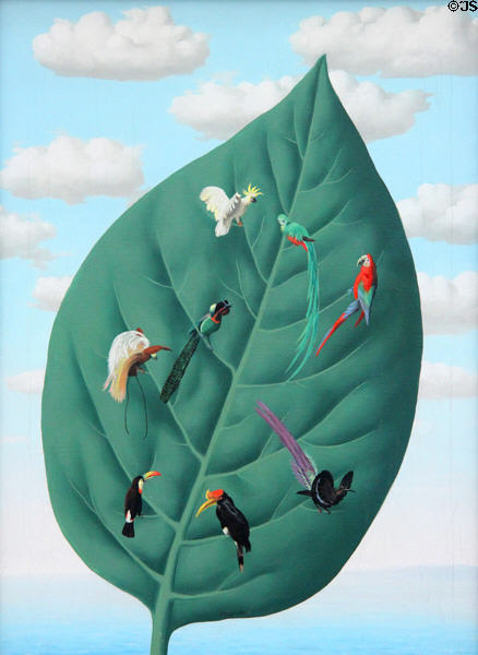 Third Dimension painting (1942) by René Magritte at Pinakothek der Moderne. Munich, Germany.