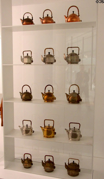 Electric water kettles (1908-9) by Peter Behrens for AEG of Berlin at Pinakothek der Moderne. Munich, Germany.