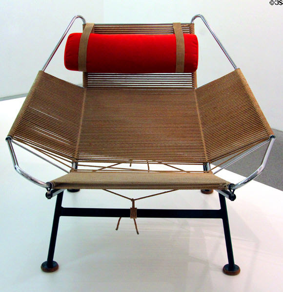 Flag Halyard chair (c1952) by Hans Wegner for Getama of Denmark at Pinakothek der Moderne. Munich, Germany.