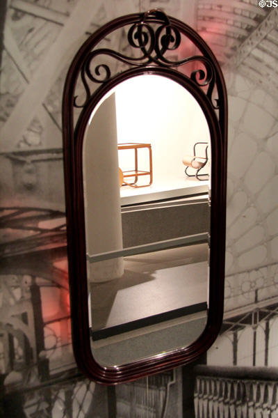 Bentwood dressing room mirror (c1890) by Thonet Brothers of Vienna at Pinakothek der Moderne. Munich, Germany.