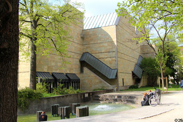 Modern architecture of Neue Pinakothek. Munich, Germany.