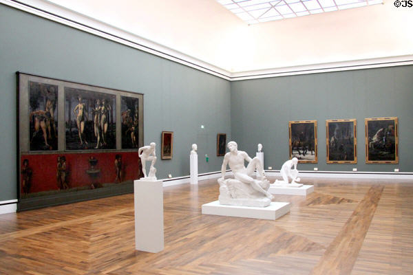 Gallery at Neue Pinakothek. Munich, Germany.