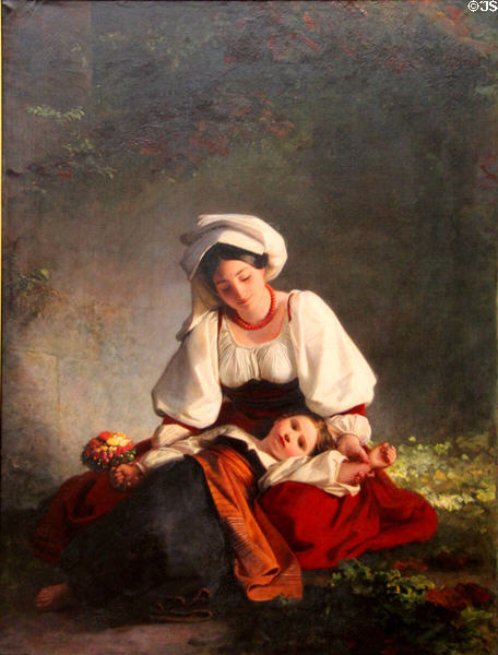 Mother from Alvito painting (1848) by August Riedel at Neue Pinakothek. Munich, Germany.