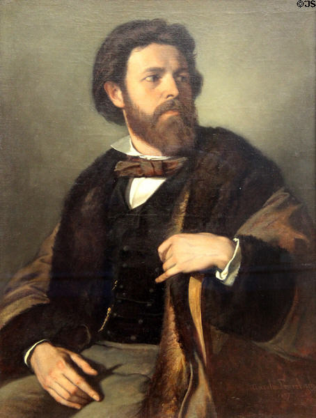 Julius Allgeyer portrait (1857) by Anselm Feuerbach at Neue Pinakothek. Munich, Germany.