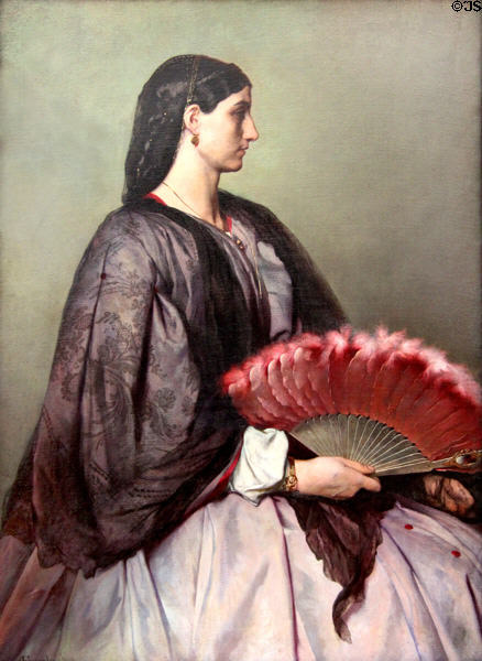 Nanna painting (1861) by Anselm Feuerbach at Neue Pinakothek. Munich, Germany.