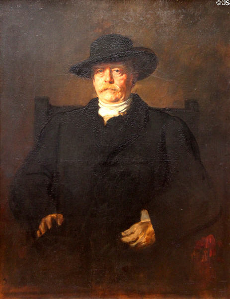 Portrait of Otto Fürst von Bismarck (1884) by Franz von Lenbach at Neue Pinakothek. Munich, Germany.