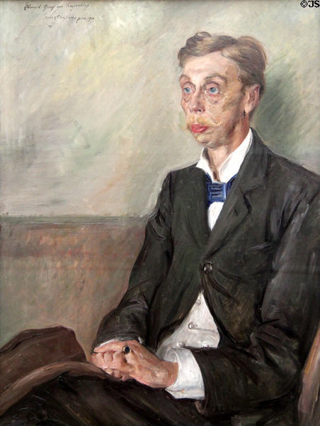 Eduard Graf von Keyserling portrait (1900-1) by Lovis Corinth at Neue Pinakothek. Munich, Germany.