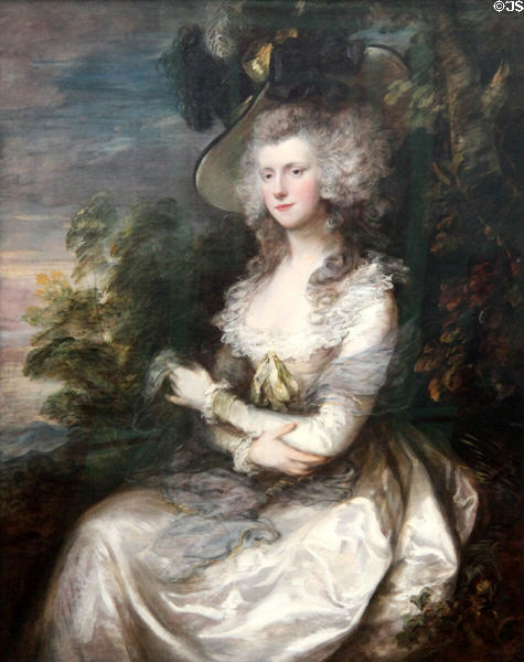 Mrs. Thomas Hibbert portrait (1786) by Thomas Gainsborough at Neue Pinakothek. Munich, Germany.