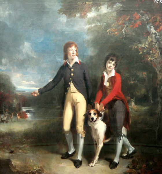 Two sons of 1st Earl of Talbot portrait (c1793) by Thomas Lawrence at Neue Pinakothek. Munich, Germany.