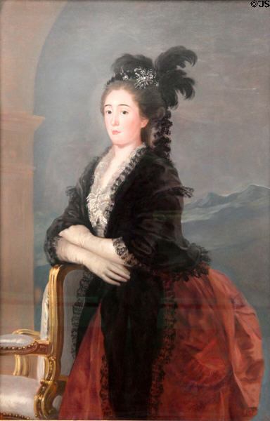 Doña Maria Teresa da Vallabriga portrait (1783) by Francisco de Goya at Neue Pinakothek. Munich, Germany.