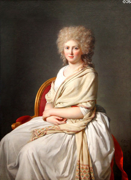 Anne-Marie-Louise Thélusson, Comtesse de Sorcy portrait (1790) by Jacques-Louis David at Neue Pinakothek. Munich, Germany.