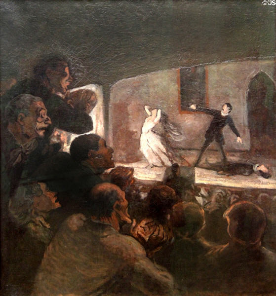 Drama painting (c1860) by Honoré Daumier at Neue Pinakothek. Munich, Germany.