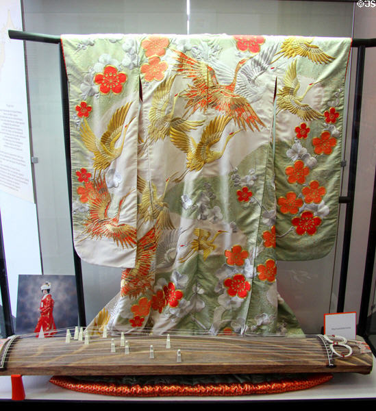 Kimono, gift from Nagahama Japan, sister city, at Augsburg Rathaus. Augsburg, Germany.