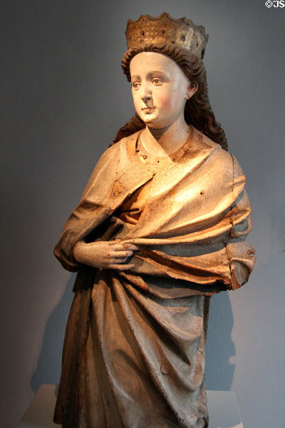 St. Catherine of Alexandria carving (1440) by Hans Multscher from Ulm at Maximilian Museum. Augsburg, Germany.