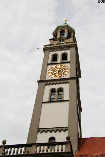Clock face of Perlach bell tower. Augsburg, Germany. Architect: Elias Holl.