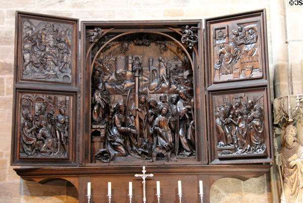 Nativity altar carving (1520-3) by Veit Stoss at Bamberg Cathedral. Bamberg, Germany.