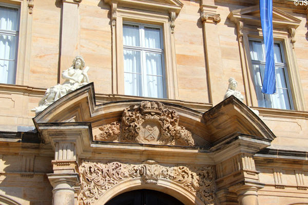 New Residence entrance pediment detail. Bamberg, Germany.