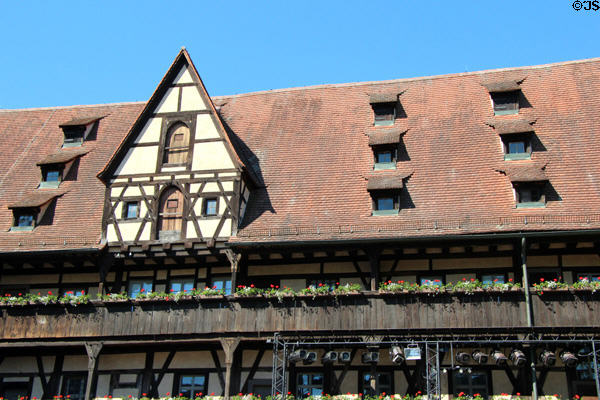 Gallery & roof line of Old Court. Bamberg, Germany.