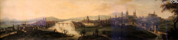 View of Bamberg painting (late 18thC) by Christoph Joseph Treu at Bamberg City Museum. Bamberg, Germany.