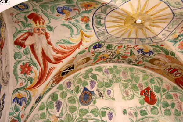 Painted ceiling (1923) at Bamberg City Museum. Bamberg, Germany.