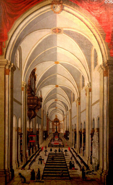 Interior of Bamberg Cathedral painting (1665-9) by Georg Adam Arnold at Bamberg City Museum. Bamberg, Germany.
