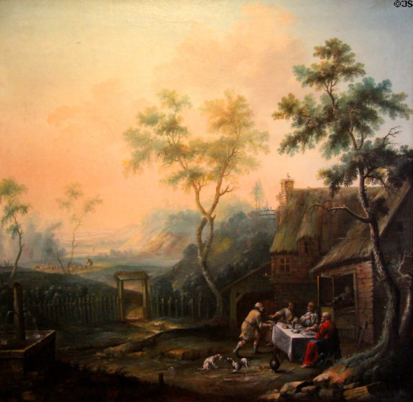 Abraham's Feast (1760-80) by Johann Joseph Christoph Treu at Bamberg City Museum. Bamberg, Germany.