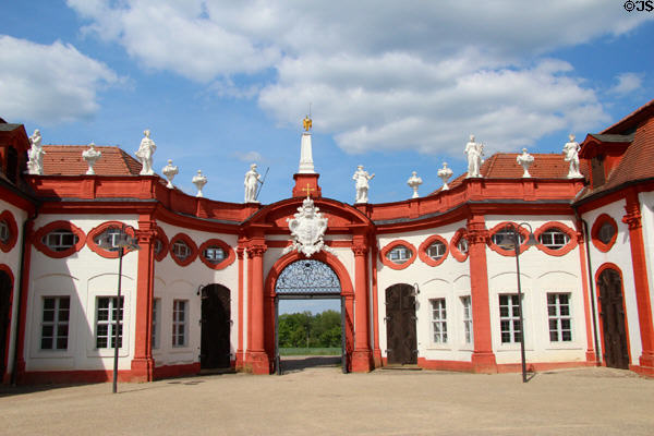 Entrance gate at Seehof Palace. Bamberg, Germany.