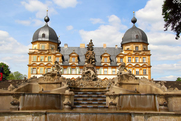 Details of cascades & fountains at Seehof Palace. Bamberg, Germany.