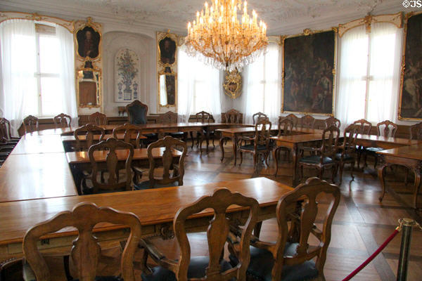 Bamberg Old Town Hall Rococo meeting room (1750). Bamberg, Germany.