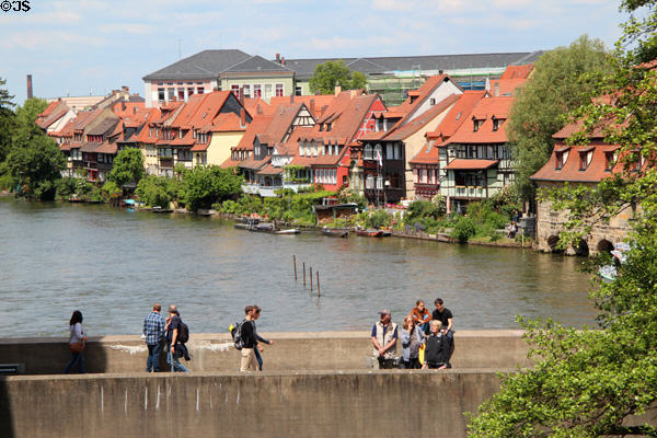 Little Venice over Regnitz River. Bamberg, Germany.