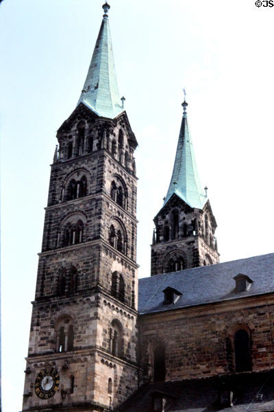 Bamberg Cathedral towers. Bamberg, Germany.