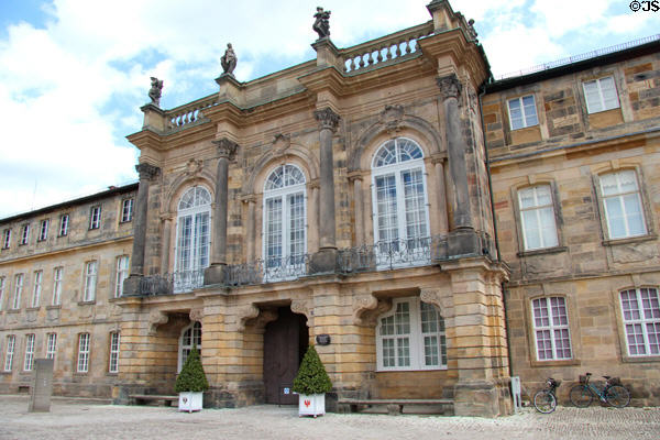 Entrance portal of Bayreuth New Palace. Bayreuth, Germany.