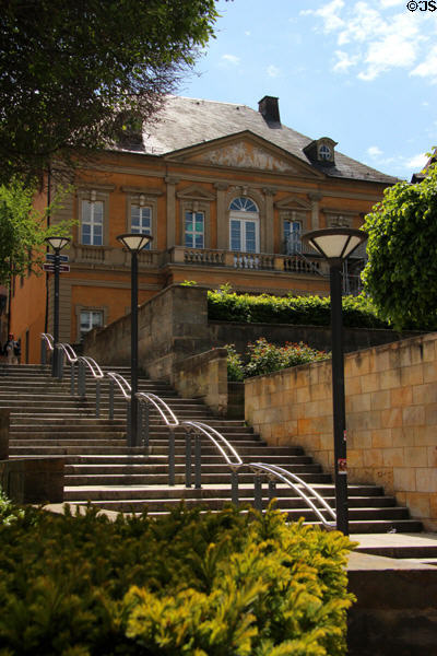 Stairs descending into La-Spezia-Platz. Bayreuth, Germany.