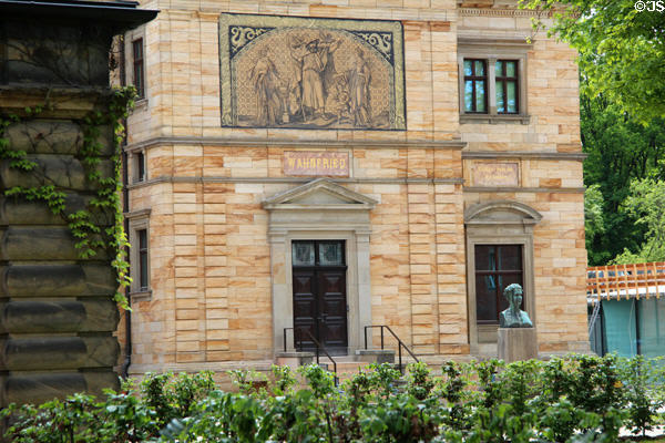 Facade of Wahnfried Haus, Richard Wagner villa (1872-4). Bayreuth, Germany. Architect: Wilhelm Neumann.